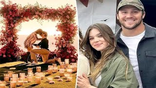 Hailee Steinfeld and Josh Allen Get Engaged in RoseFilled Proposal [upl. by Novi]