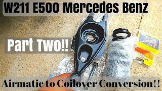 Mercedes E500 Coilover Conversion Rear Part 2 [upl. by Laurena]