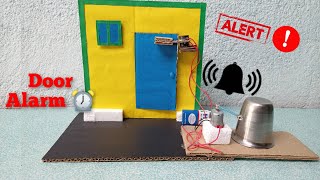 How To Make A Door Alarm  Magnetic Door Security Alarm  Science Project [upl. by Nelad487]