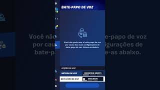 TUTORIAL COMO ATIVAR MICROFONE NO FORTNITE [upl. by Lieberman]