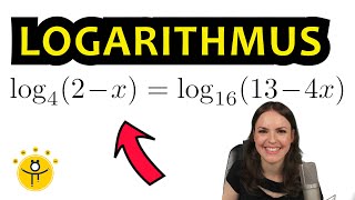 Logarithmusgleichung lösen – LOGARITHMUS Gleichung nach x auflösen Basiswechsel [upl. by Aggy]