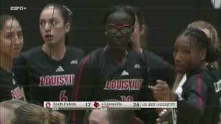 Highlights No 4 Louisville Volleyball vs South Dakota [upl. by Arianne]