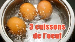 Tuto  3 Cuissons différentes pour les oeufs [upl. by Ahseinaj911]