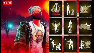 SEASON 1 AND CHRONO BUNDLE WITH EMOTES 2024 PRESET ALIGHT 💥😈 MOTION FF 💥🎶 freefirelive [upl. by Ylrebma]