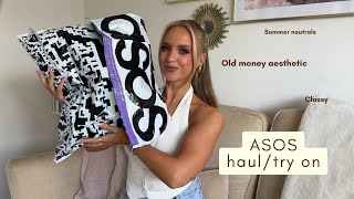 ASOS haul ✨ old money aesthetic classy vibes Wimbledon outfits summer neutrals🤍 OE ILANA HILL [upl. by Nilesoy]