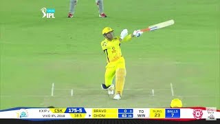 CSK VS KIXP 2018 MATCH DHONI STRIKES MASS ENTEY SUPER AT LAST 5 OVERS SUPER SIXES COMPLETED [upl. by Aneet]