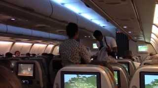 OMAN AIR A330 Cabin flight to Muscat [upl. by Anilys]