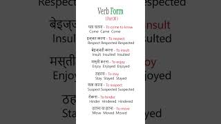 Verb Form 30 english verb spokenenglish [upl. by Irek]