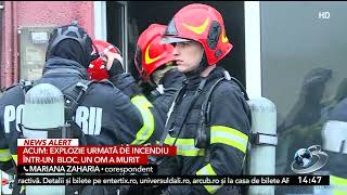 Explozie urmată de un incendiu întrun bloc din Curtea de Argeș [upl. by Esille]