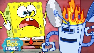 Bob Esponja  ¡Los mejores robots en Fondo de Bikini 💥🤖  Compilación de 30 minutos  Español [upl. by Esinek]