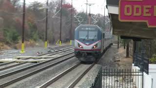 Amtrak Doubleheaded PushPull Regional Train 155 at Odenton [upl. by Sidonnie674]