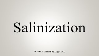 How To Say Salinization [upl. by Yelsehc]