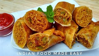 Maggi Spring Roll Recipe in Hindi by Indian Food Made Easy [upl. by Myrle]