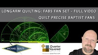 LONGARM MACHINE QUILTING WITH RULERS  BAPTIST FANS FAB5 FAN SET  FULL VIDEO [upl. by Lindberg326]