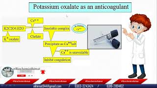 Anticoagulant Potassium oxalateAmmonium oxalate action mechanism uses advantages disadvantages [upl. by Irakab]