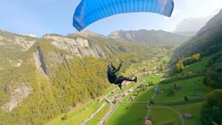 Speedflying in Lauterbrunnen MIRAGE STYLE [upl. by Nywnorb379]