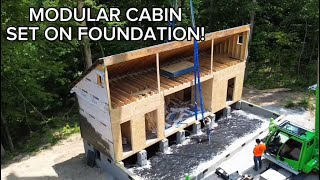 Modular Cabin Set On Foundation [upl. by Smailliw]