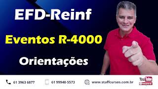 EFDReinf  R4000 Substituição da DIRF e DCTF Orientações efdreinf contabilidade efdreinf [upl. by Griffie204]