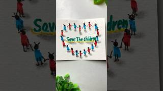 Cute I Love U Art  Save The Children ❤️ ✍️ satisfying art shorts [upl. by Nodgnal288]