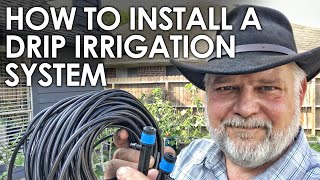 How to Install a Cheap Drip Irrigation System  Black Gumbo [upl. by Anaoj]