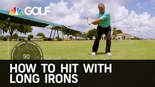 How to Hit with Long Irons  Golf Channel [upl. by Motteo]