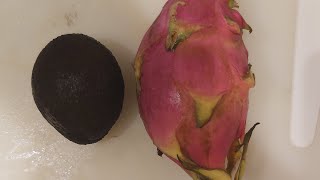 slicing avocado and sweet dragon fruit fruit yummy viral [upl. by Birk829]