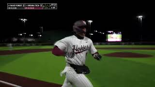 BSB Eddie Micheletti hammers grand slam against No 21 Wake Forest [upl. by Oakman]