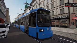 TramSim  Console Edition R22b Linie 28 Scheidplatz  Sendlinger Tor München Munich PS5 Gameplay [upl. by Hceicjow]