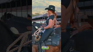 Red Hair is Cool As 🔥🤯 cowgirl rodeo horse [upl. by Leinad857]