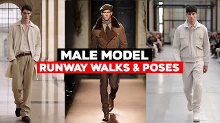 Male Model Walk Inspiration amp Male Modeling Pose Ideas [upl. by Wye984]