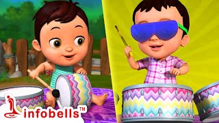 குட்டிப் பாப்பாவும் சிட்டியும்  Drums போட்டி  Tamil Rhymes and Cartoon Video  Infobells [upl. by Dlanger662]