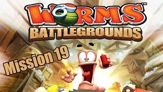 Worms Battlegrounds Story Mission 19 Walkthrough Going So Low [upl. by Aihsein]