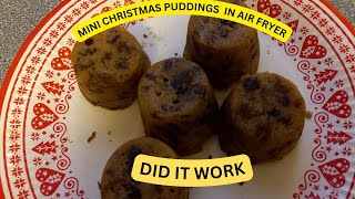 MINI CHRISTMAS PUDDING IN AIR FRYER DID IT WORK [upl. by Nairim]