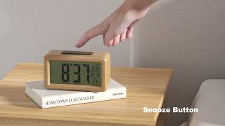 CHEREEKI Wooden Digital Alarm Clock 1902 [upl. by Airod]