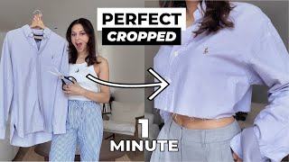 😱 How To CROP Your Shirt in 1 Minute ✂️  EASY DIY TUTORIAL [upl. by Maxentia]