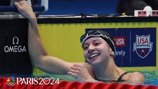 Kate Douglass comes out on top in loaded womens 100m freestyle field at Trials  NBC Sports [upl. by Raddi]