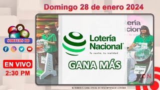 Lotería Nacional Gana Más en VIVO │Domingo 28 de enero 2024 [upl. by Eatton]