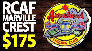 175  Canadian RCAF Arrowhead Marville France Curling Club Crest Patch  Military Antiques Toronto [upl. by Varuag216]