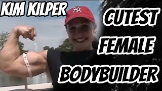 CUTEST FEMALE BODYBUILDER 😍😍😍  KIM KILPER measuring her BICEPS  Fbb biceps flex  Female Muscles [upl. by Macdermot]