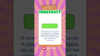 Quizs Minecraft 017  ¿Como se hace el hormigón en Minecraft [upl. by Kcolttam]