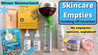 Skincare Empties Unpopular Opinions PEPTIDES Why I Dont Use Green Tea with LED Therapy amp More [upl. by Joappa]