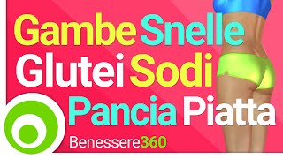 Gambe Snelle Glutei Sodi e Pancia Piatta  25 minuti di Fitness a Casa [upl. by Nilatak]