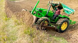 John Deere 💓 5055E🚜👑 front blade dozer  dozer work performance by CHANDU videos 🚛💓🔥 [upl. by Keven298]