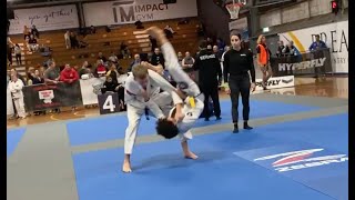 8 Second Flying Armbar In JiuJitsu Tournament [upl. by Josee]