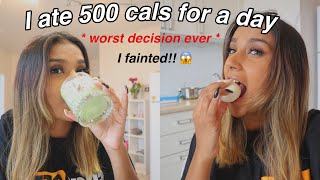 I Ate 500 Calories For A Day worst decision ever￼￼ [upl. by Dera]