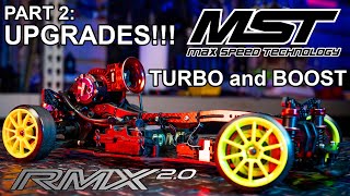 Drift RC Car Builds  MST RMX 20 Revisit With Upgrades Carbon QUTUS Shocks Turbo and Boost [upl. by Tomchay653]