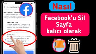 Facebook Sayfası 2022 Kolayca Nasıl Silinir  Facebook sayfasını kalıcı olarak sil [upl. by Prussian]