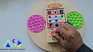 TACTILE SENSORY BUSY BOARD  SENSORY BOARD [upl. by Eniluap226]