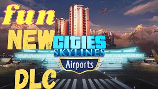 AIRPORTS DLC  Cities Skylines  Playstation 4  Review play through and tutorial [upl. by Wertheimer924]