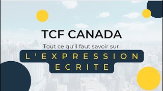 TCF CANADA  Expression Ecrite Niveau C1C2 [upl. by Bravar]